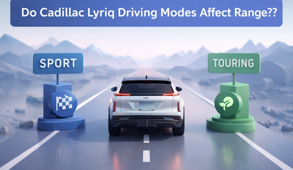 do the driving modes in cadillac lyriq offer different ranges or battery usages?
