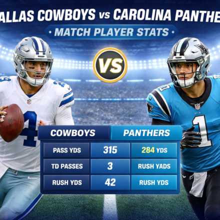 dallas cowboys vs carolina panthers match player stats